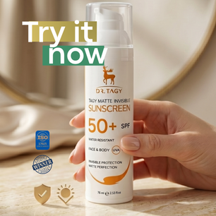 SUNSCREEN & sunblock  SPF 50+  75ml. airless luxury pump